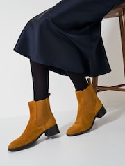 Crew Clothing Company Natural Low Heel Chelsea Boots - Image 1 of 3