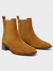 Crew Clothing Company Natural Low Heel Chelsea Boots - Image 2 of 3