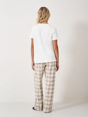 Crew Clothing Company Natural Jersey And Flannel 100% Cotton Pyjamas Set - Image 2 of 5