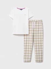 Crew Clothing Company Natural Jersey And Flannel 100% Cotton Pyjamas Set - Image 5 of 5