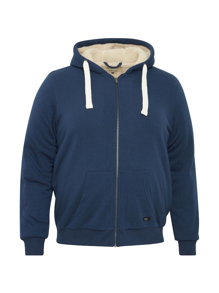 Blend Big & Tall Blue Fleece Lined Hooded Sweater - Image 5 of 5