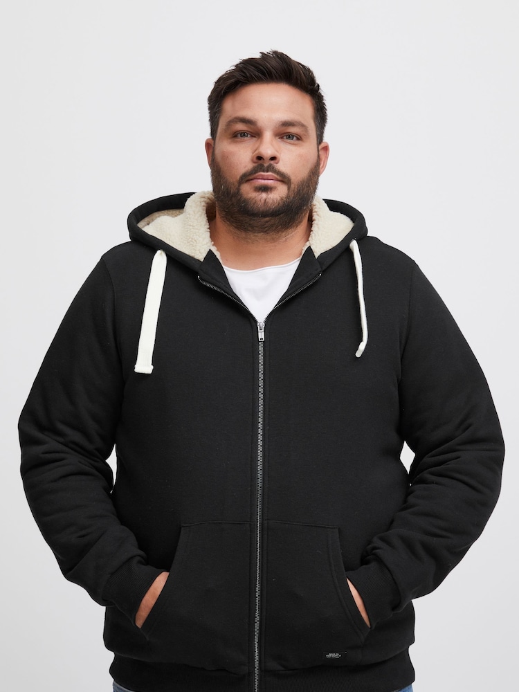 Blend Big & Tall Black Fleece Lined Hooded Sweater - Image 1 of 5