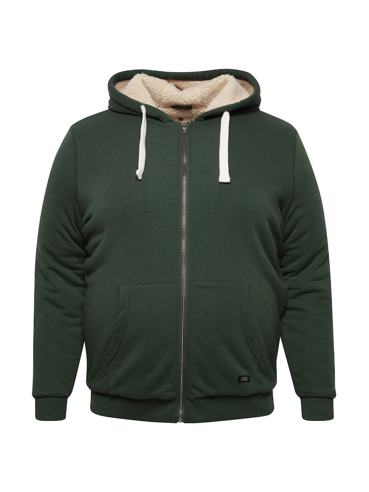 Blend Big & Tall Green Fleece Lined Hooded Sweater - Image 5 of 5