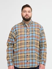 Blend Big & Tall Blue Check Long Sleeve 100% Cotton Shirt - Image 1 of 5