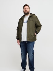 Blend Big & Tall Green Lightweight Padded Coat - Image 4 of 5