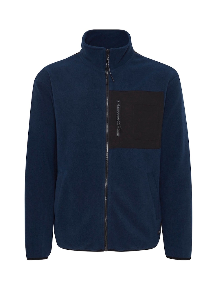 Blend Big & Tall Blue Zip Through Utility Fleece - Image 5 of 5