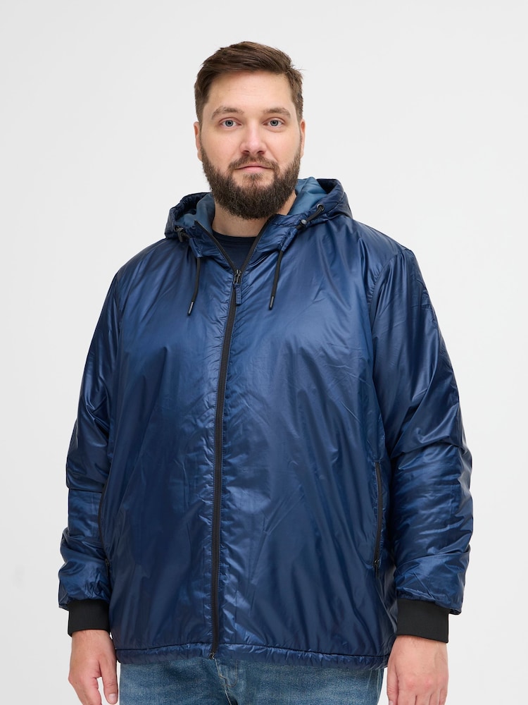 Blend Big & Tall Blue Lightweight Padded Coat - Image 1 of 5