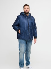 Blend Big & Tall Blue Lightweight Padded Coat - Image 4 of 5
