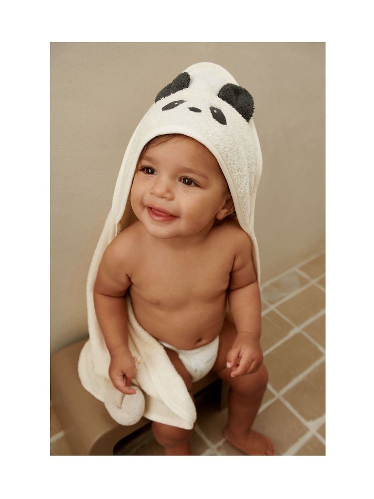 Liewood Albert Hooded 100% Cotton White Bath Towel - Image 1 of 2