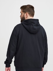 Blend Big & Tall Black Zip Through Hooded Sweatshirt with Chest Print - Image 2 of 5
