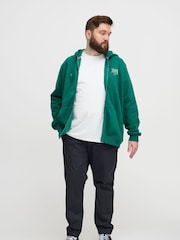 Blend Big & Tall Green Zip Up Hooded Sweatshirt with Chest Print - Image 4 of 5