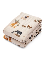 Liewood 100% Organic Cotton Lewis Cloth Muslin 2 Pack - Image 1 of 2