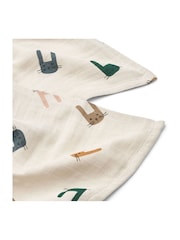 Liewood Natural 100% Organic Cotton Lewis Cloth Muslin 2 Pack - Image 3 of 3