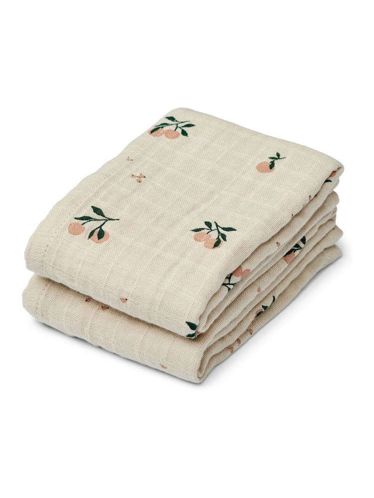 Liewood Grey 100% Cotton Lewis Muslin Cloth 2 Pack - Image 1 of 3 Liewood Grey 100% Cotton Lewis Muslin Cloth 2 Pack - Image 1 of 3
