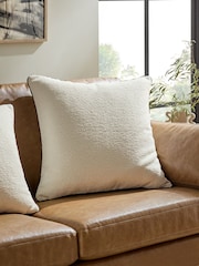 Ivory 59 x 59cm Boucle Chenille Cushion - Image 1 of 5