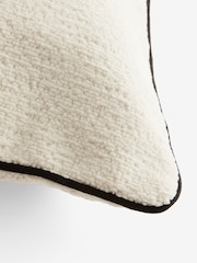 Ivory 59 x 59cm Boucle Chenille Cushion - Image 3 of 5