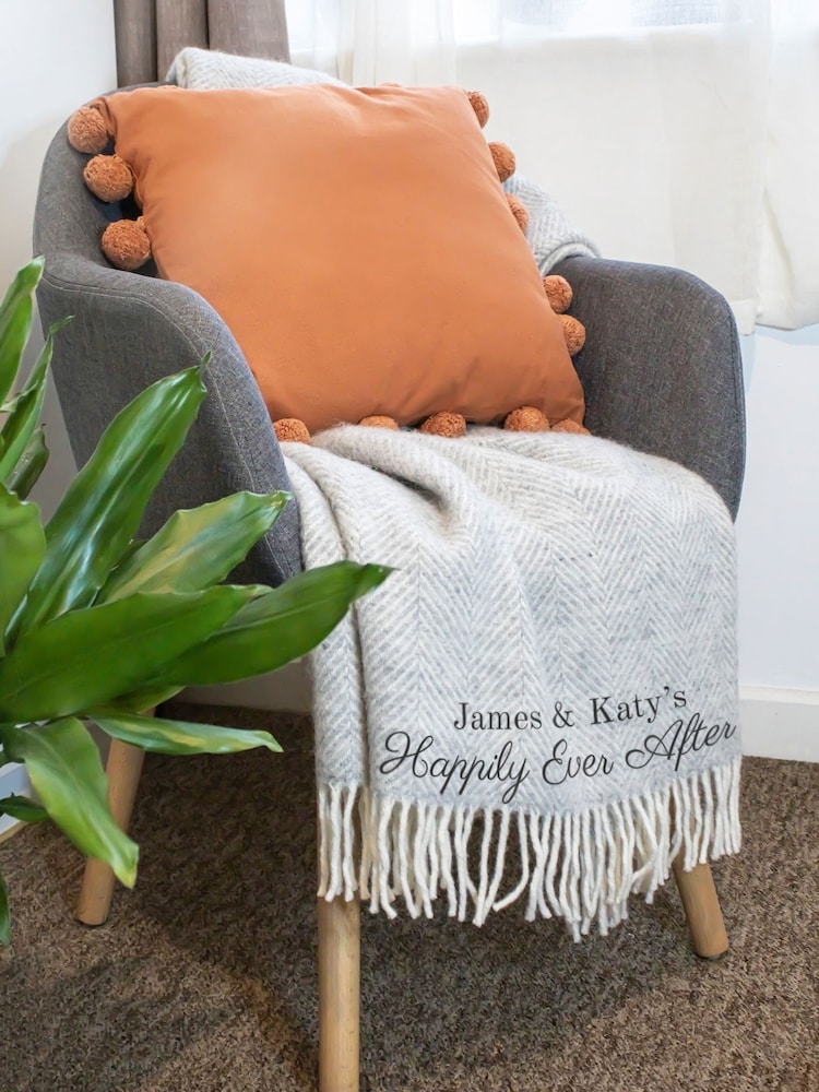 Personalised Wool Throw by Jonnys Sister - Image 1 of 4