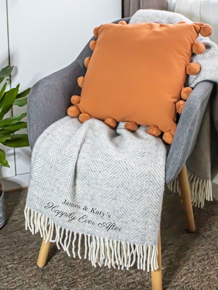Personalised Wool Throw by Jonnys Sister - Image 2 of 4 Personalised Wool Throw by Jonnys Sister - Image 2 of 4
