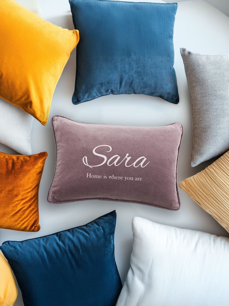 Personalised Velvet Cushion by Jonny's Sister - Image 1 of 4