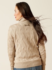 Ariat Alamere Wind Resistant 1/2 Zip Brown Sweater - Image 2 of 5