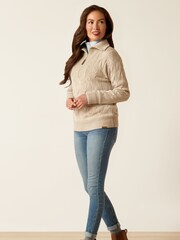 Ariat Alamere Wind Resistant 1/2 Zip Brown Sweater - Image 3 of 5