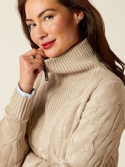 Ariat Alamere Wind Resistant 1/2 Zip Brown Sweater - Image 4 of 5