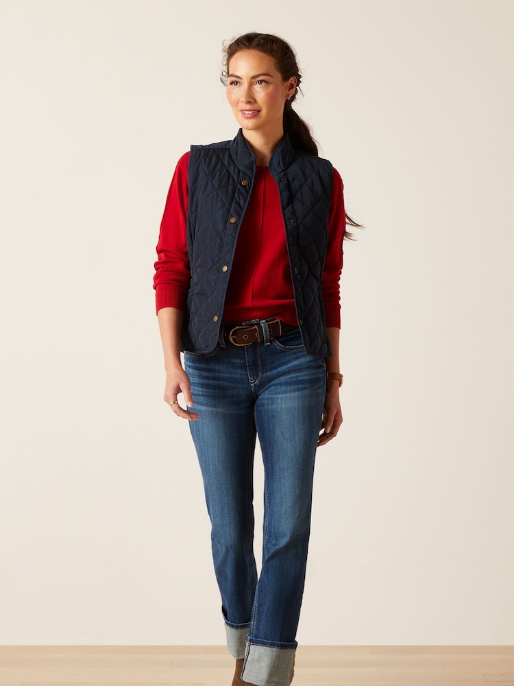 Ariat Blue Woodside Quilted Gilet - Image 1 of 5