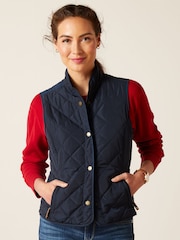 Ariat Blue Woodside Quilted Gilet - Image 3 of 5