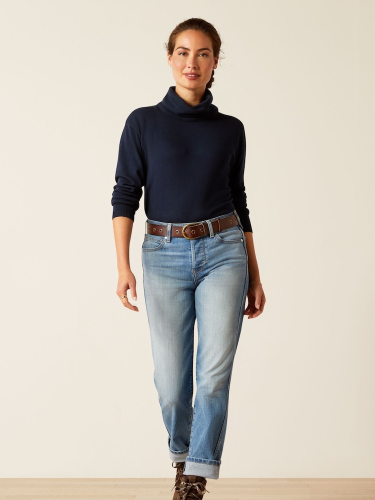 Ariat Slim Blue High Rise Bridle Straight Leg Jeans - Image 1 of 5
