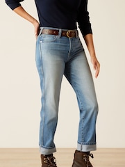 Ariat Slim Blue High Rise Bridle Straight Leg Jeans - Image 3 of 5