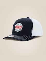 Gorra estilo camionero en azul con parche redondo Premium Goods de Ariat - Imagen 1 de 2