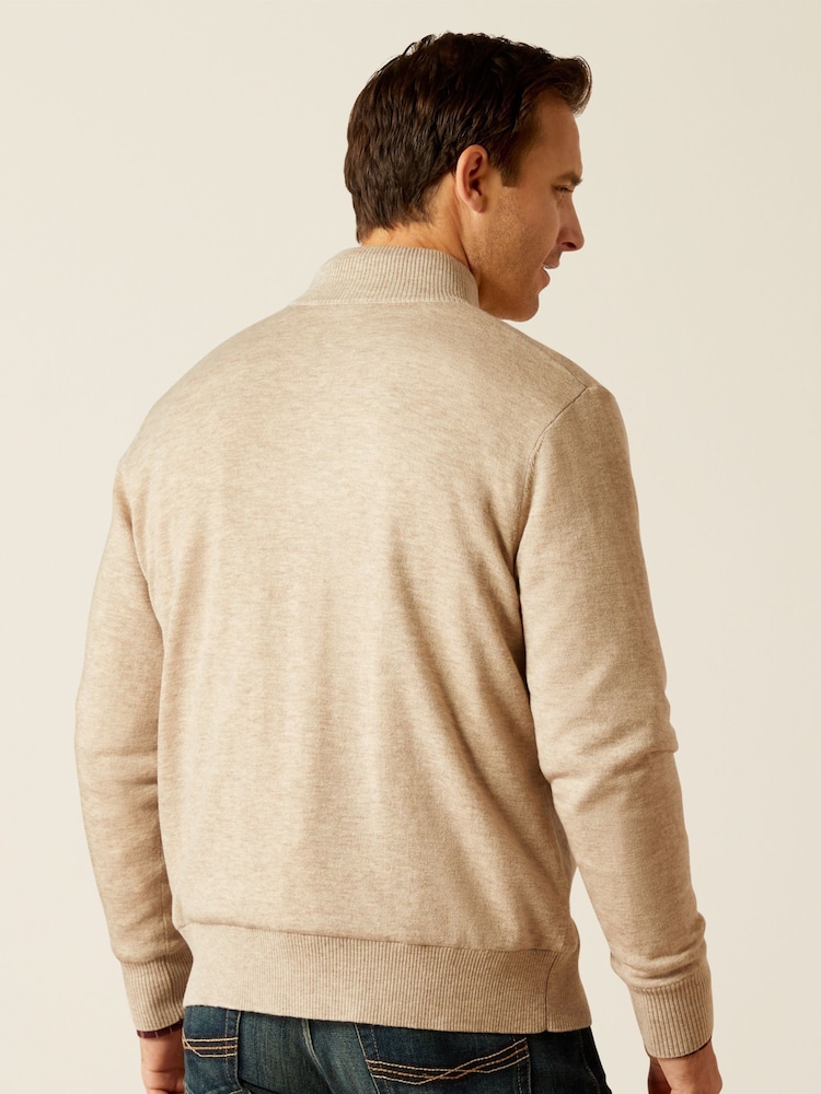 Ariat Bolinas Quarter Zip Brown Sweater - Image 2 of 4