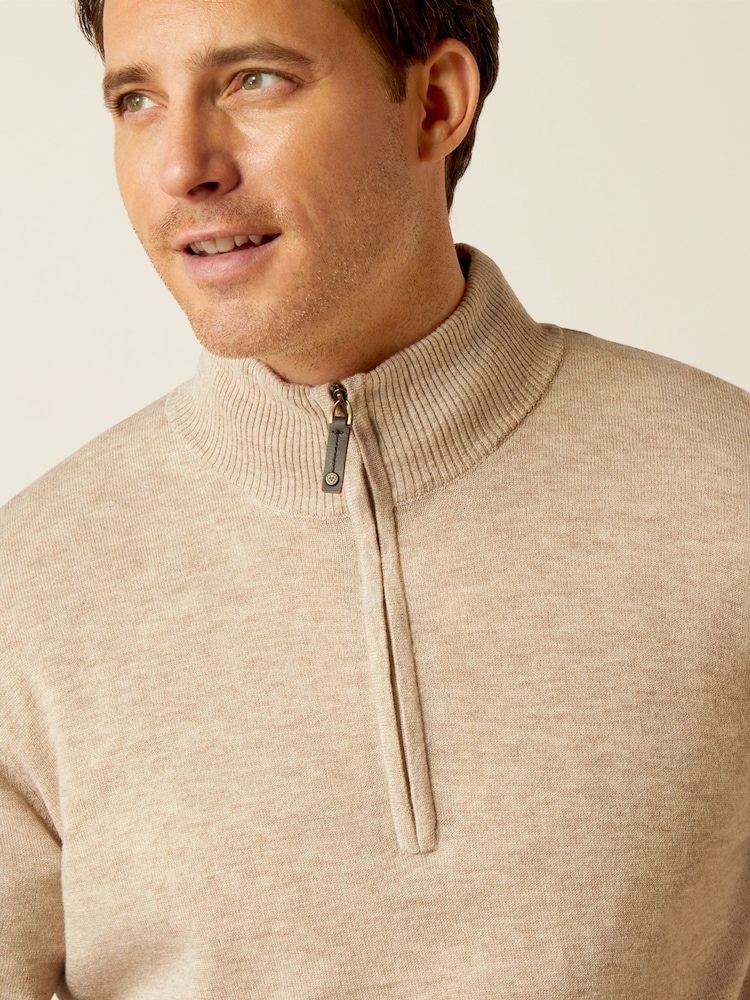 Ariat Bolinas Quarter Zip Brown Sweater - Image 4 of 4