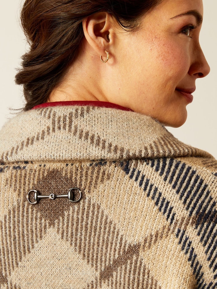 Ariat Ballston Longline Brown Cardigan - Image 5 of 5
