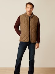 Ariat Woodside Quilted Brown Gilet - Image 3 of 4