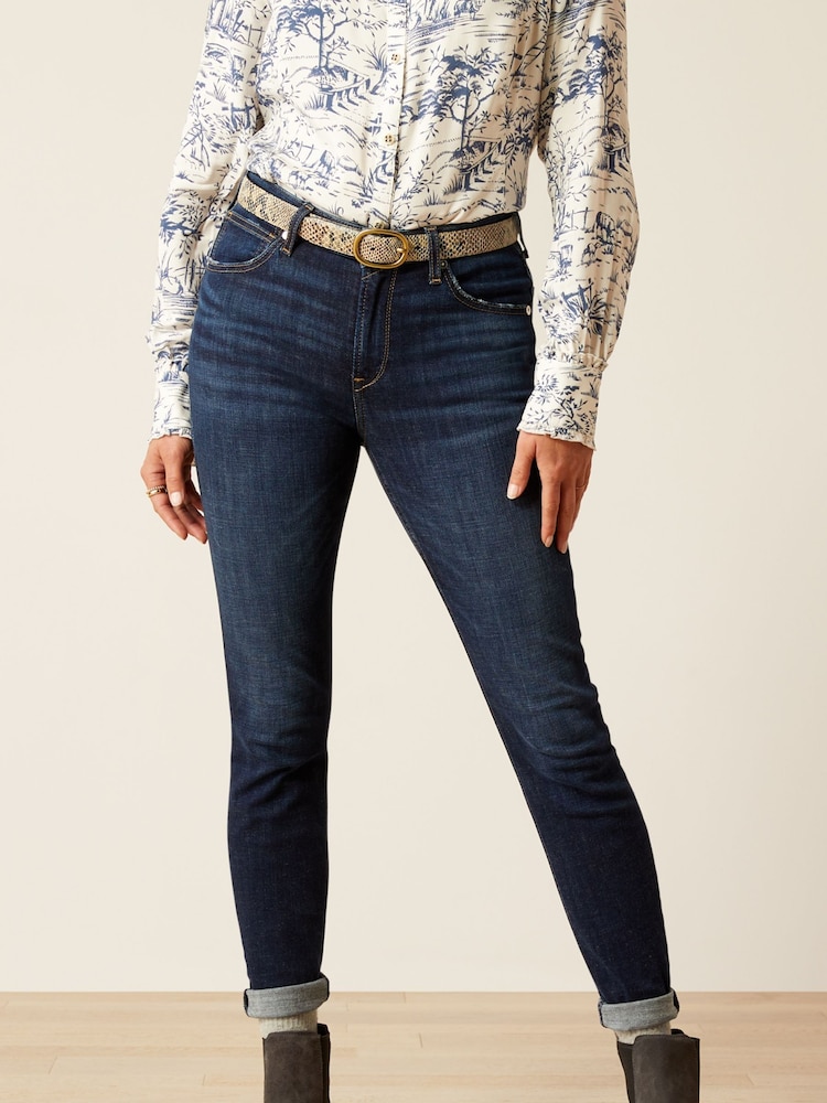 Ariat Blue High Rise Bridle Skinny Jeans - Image 1 of 5