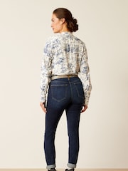 Ariat Blue High Rise Bridle Skinny Jeans - Image 3 of 5