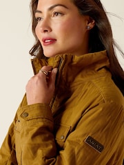 Ariat Rye Waxed Quilted 100% Cotton Brown Jacket - Image 4 of 5