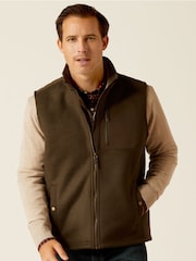 Ariat Millbrae Full Zip Brown Gilet - Image 1 of 5