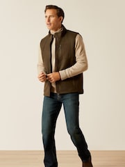 Ariat Millbrae Full Zip Brown Gilet - Image 2 of 5
