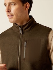 Ariat Millbrae Full Zip Brown Gilet - Image 3 of 5