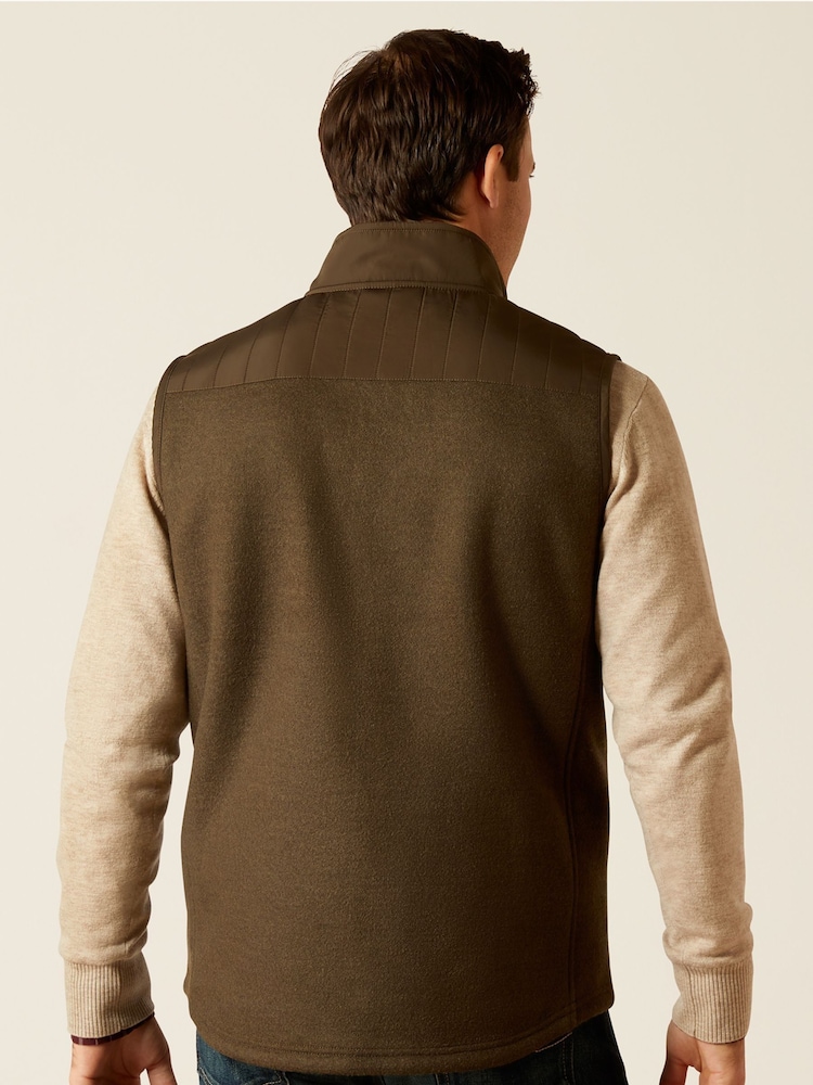 Ariat Millbrae Full Zip Brown Gilet - Image 5 of 5