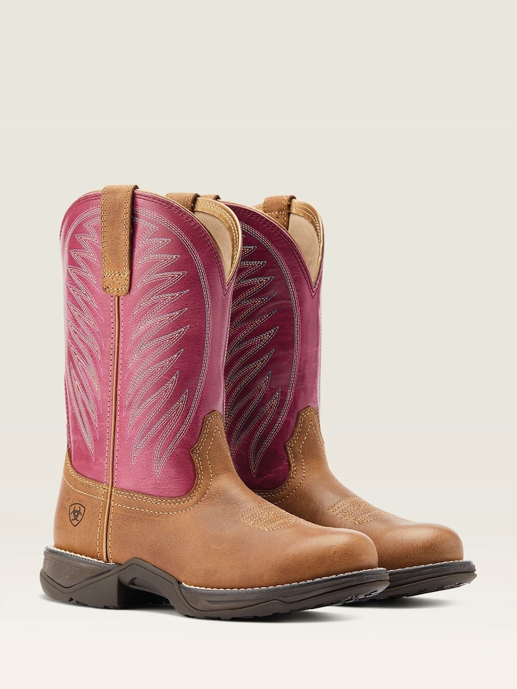 Ariat Anthem Round Toe II Western Brown Boots - Image 5 of 5