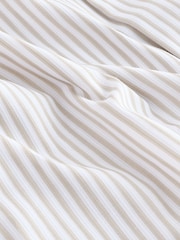 Neutral Stripe/Chambray Stripe with Pocket Square Slim Fit Shirt and Tie Pack - Image 9 of 10
