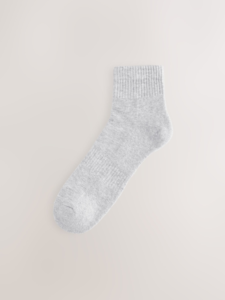 Noir/Blanc/Gris - Essential Mid Trainer Socks 6 Pack - Image 5 of 8
