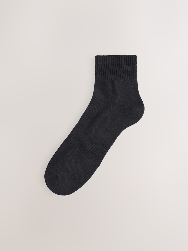 Noir/Blanc/Gris - Essential Mid Trainer Socks 6 Pack - Image 6 of 8