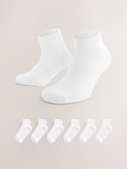 White Essential Mid Trainer Socks 6 Pack - Image 1 of 4