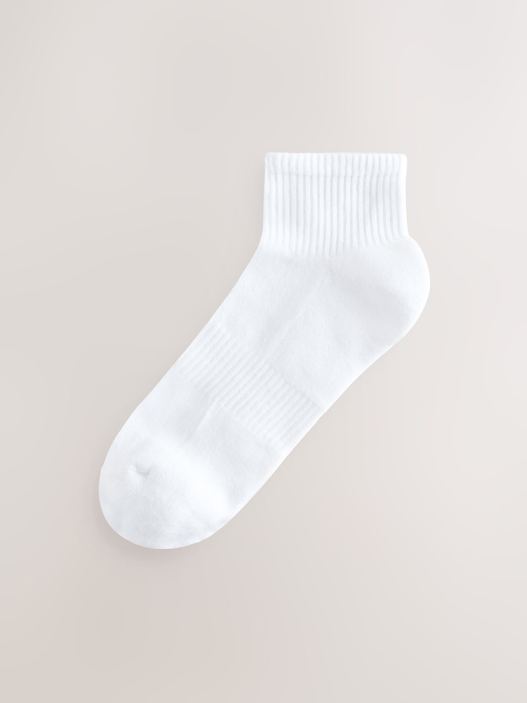White Essential Mid Trainer Socks 6 Pack - Image 2 of 4