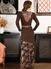 Hot Squash Mermaid Fit Asymmetric Brown Gown - Image 4 of 5