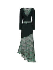 Hot Squash Green Asymmetric Mermaid Fit Gown - Image 4 of 4